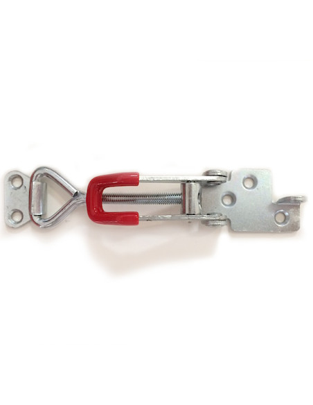 FERMETURE GRENOUILLÈRE RÉGLABLE EMBOUT ROUGE 50X30 MM AVEC CROCHET