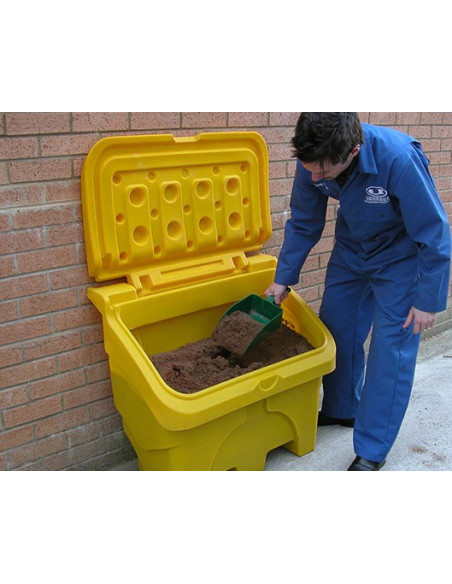 COFFRE DE RANGEMENT EN POLYÉTHYLÈNE AVEC COUVERCLE 850 X 500 X 750 MM 130 L