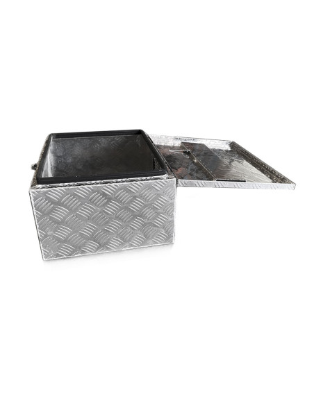 SECONDE VIE - COFFRE ALUMINIUM 70L DIM. 550 X 450 X 290 MM AVEC GRILLE AÉRATION