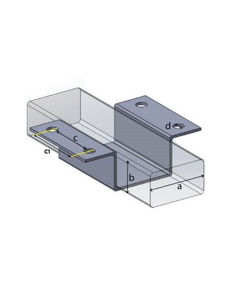 OMEGA D'ASSEMBLAGE POUR TUBE 60 X 30 MM