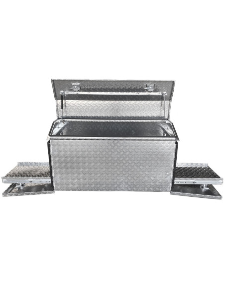 COFFRE ALUMINIUM 3 OUVERTURES-DOUBLE PL.COULISSANTS 1400X530X750MM (Der. Unités)