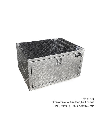 COFFRE ALUMINIUM OUVERTURE FACE 300L DIM. 500 X...