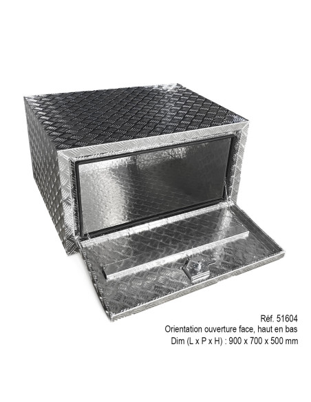 COFFRE ALUMINIUM OUVERTURE FACE 300L DIM. 500 X 700 X 900 MM