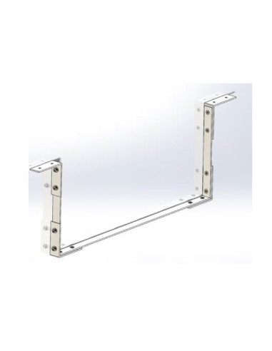 SUPPORTS DE COFFRE SOUS CHASSIS OUVERTURE FACE 4 EQUERRES ET 3 FERS PLATS LONGUE