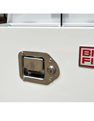 COFFRE ALUMINIUM DE REMORQUE TRAPEZE 95L DIM....