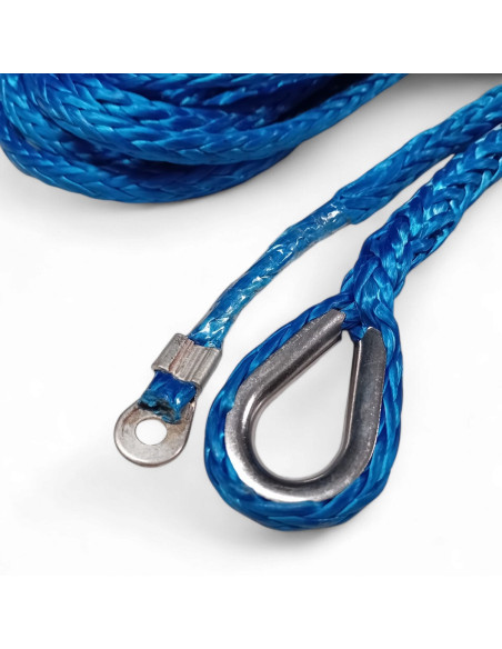 CORDE SYNTHÉTIQUE POUR TREUIL LONGUEUR 12M DIAMÈTRE 8 MM TRACTION MAX 2,8T