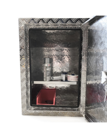 ETAGERE ALUMINIUM FIXE POUR COFFRE (L X P) 500 X 300 MM