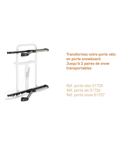 ADAPTATEUR SKI & SNOWBOARD POUR PORTE VÉLO RÉF.51725