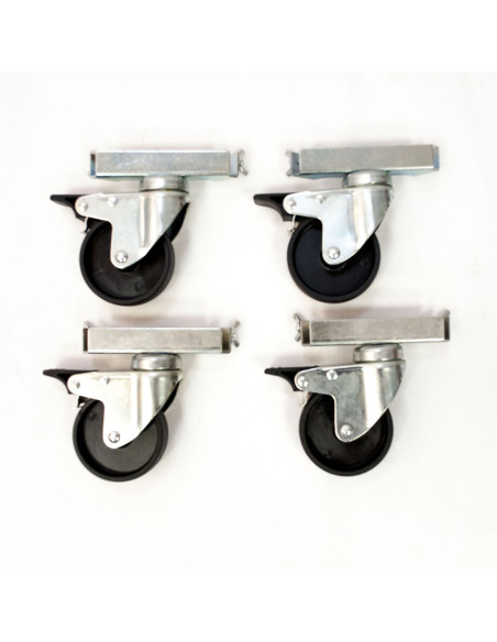 KIT DE 4 ROULETTES POUR CONTENEURS ALUMINIUM LEGER
