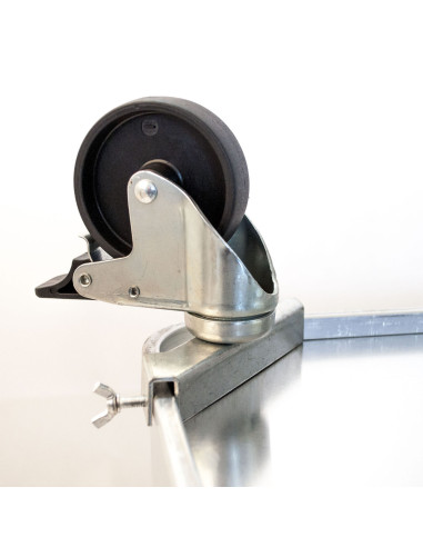 KIT DE 4 ROULETTES POUR CONTENEURS ALUMINIUM LEGER