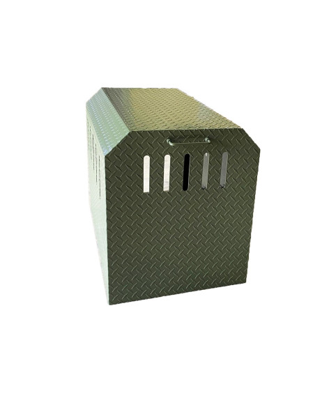 COFFRE ALUMINIUM POUR TRANSPORT DE CHIEN 550 X 850 X 650 MM