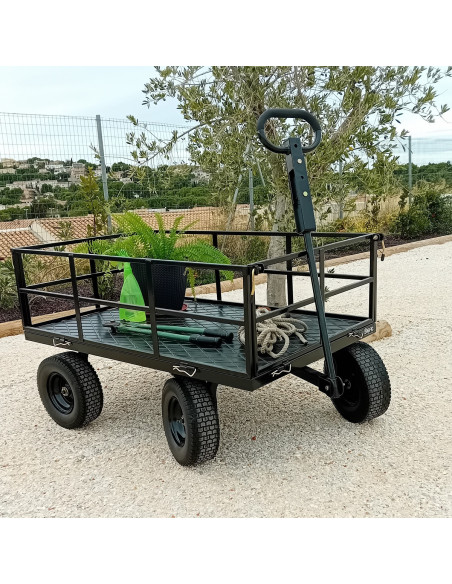 CHARIOT DE MANUTENTION 4 ROUES PLEINES CAPACITÉ MAX 400 KG