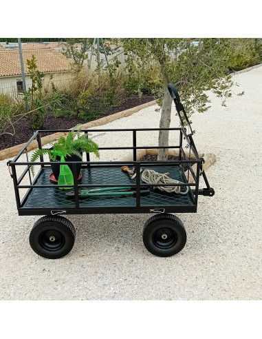 CHARIOT DE MANUTENTION 4 ROUES PLEINES CAPACITÉ...