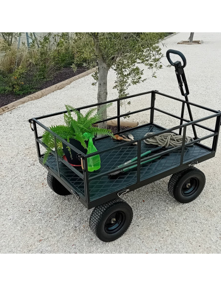 CHARIOT DE MANUTENTION 4 ROUES PLEINES CAPACITÉ MAX 400 KG