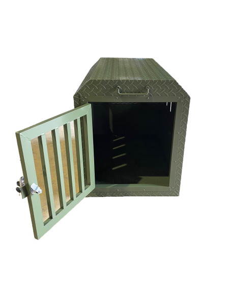 COFFRE ALUMINIUM POUR TRANSPORT DE CHIEN 550 X 850 X 650 MM