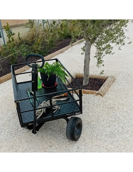 CHARIOT DE MANUTENTION 4 ROUES PLEINES CAPACITÉ MAX 400 KG