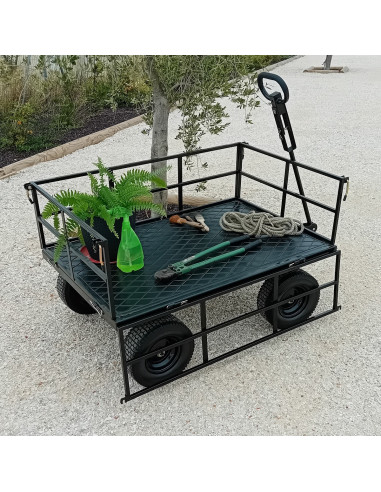 CHARIOT DE MANUTENTION 4 ROUES PLEINES CAPACITÉ...