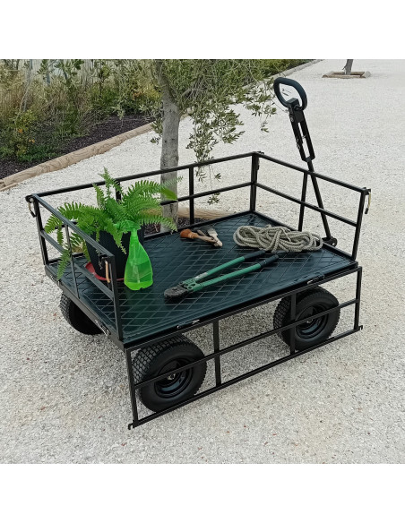 CHARIOT DE MANUTENTION 4 ROUES PLEINES CAPACITÉ MAX 400 KG