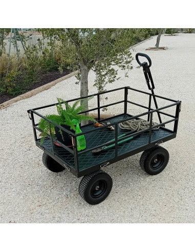 CHARIOT DE MANUTENTION 4 ROUES PLEINES CAPACITÉ...