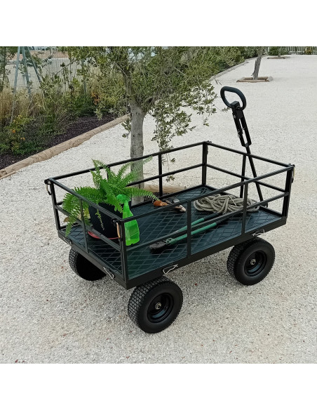 CHARIOT DE MANUTENTION 4 ROUES PLEINES CAPACITÉ MAX 400 KG