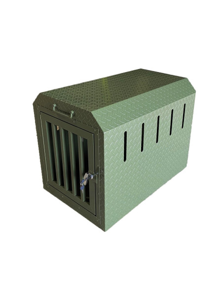 COFFRE ALUMINIUM POUR TRANSPORT DE CHIEN 550 X 850 X 650 MM