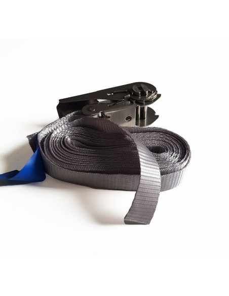 SANGLE D'ARRIMAGE À CLIQUET INOX 6 M CAPACITÉ 800 KG