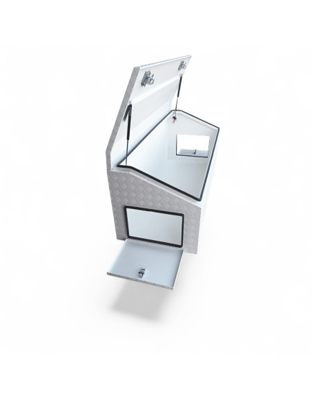 COFFRE ALUMINIUM 880L DIM. 1900X700X700 MM 3 OUVERTURES