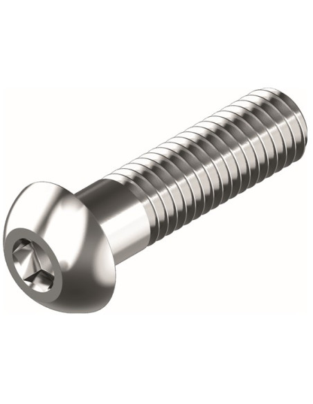 VIS A TETE BOMBEE A SIX PANS CREUX ISO 7380, INOX A4 M4 X 16 MM