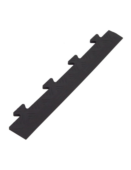 BORDURE MALE POUR DALLE SOUPLE ANTIDERAPANTE PVC NOIR DIM. 500X70 MM