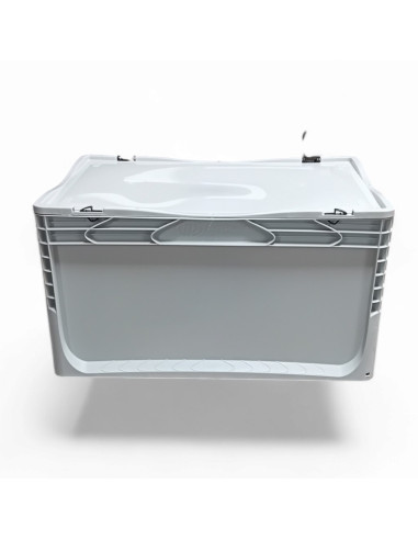 BAC DE RANGEMENT GRIS CLAIR DIM. 600X400X320 MM