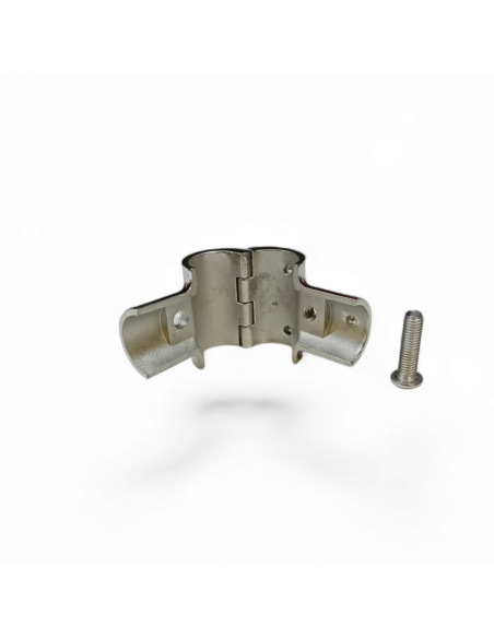 RACCORD EN T 90 ° AVEC CHARNIERE POUR TUBE DE 25 MM, INOX POLI AISI 316