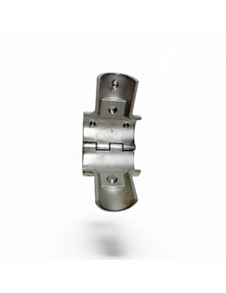 RACCORD EN T 90 ° AVEC CHARNIERE POUR TUBE DE 25 MM, INOX POLI AISI 316