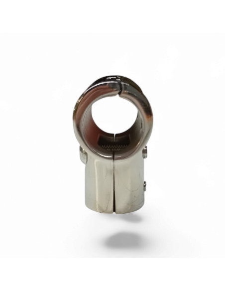 RACCORD EN T 90 ° AVEC CHARNIERE POUR TUBE DE 25 MM, INOX POLI AISI 316