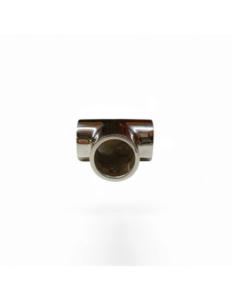 RACCORD EN T 90 ° POUR TUBE DE 22 MM, INOX POLI AISI 316