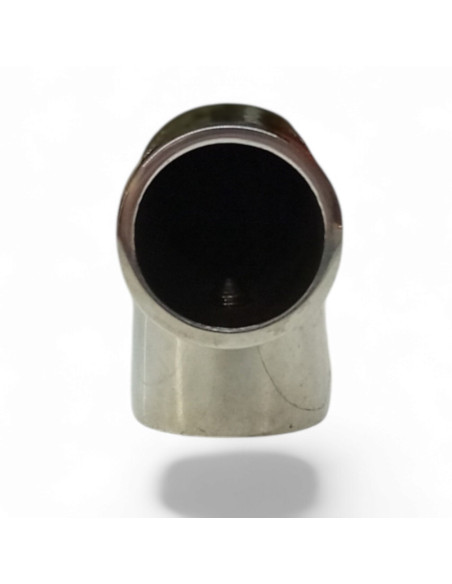 EMBOUT DE MAIN COURANTE POUR TUBE 22 MM INCLINEE A 90 °, INOX POLI AISI 316