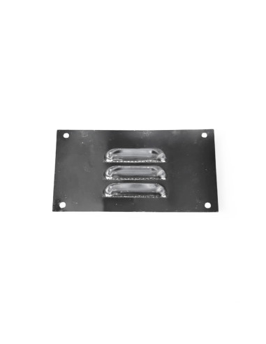 GRILLE AERATION (INOX 316) 127 X 67 MM AVEC MOUSTIQUAIRE