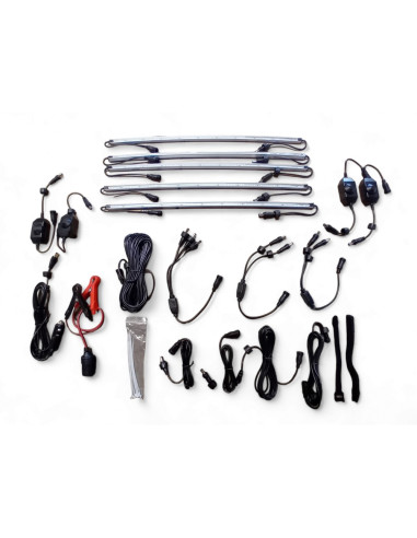 KIT ECLAIRAGE LED (5 BARRES) AVEC CONNECTEURS