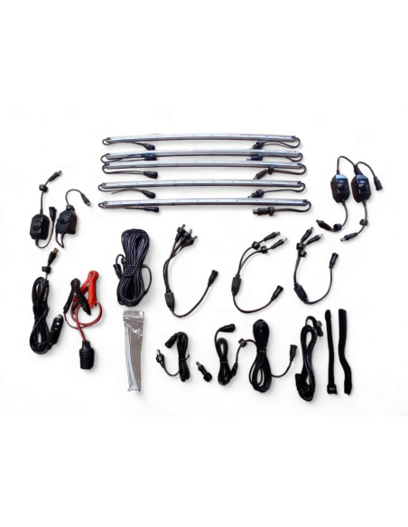 KIT ECLAIRAGE LED (5 BARRES) AVEC CONNECTEURS