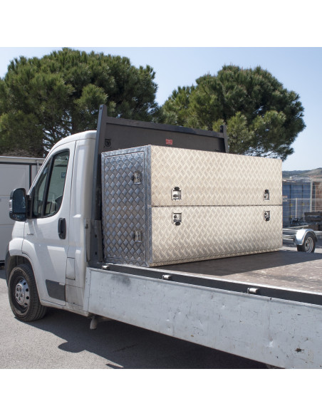 COFFRE ALUMINIUM 4 OUVERTURES 1300L DIM. 1 880 X 700 X 1 005 MM