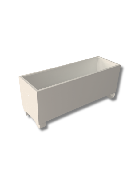 JARDINIERE ALUMINIUM 1200 X 400 X 400 MM FINITION BLANC MAT