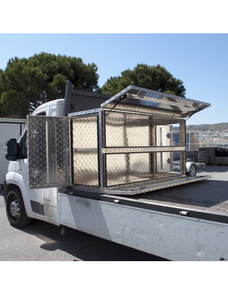 COFFRE ALUMINIUM 4 OUVERTURES 1300L DIM. 1 880 X 700 X 1 005 MM