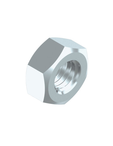 ECROU HEXAGONAL DIN 934-8 PAS À GAUCHE, ACIER ZINGUÉ M12