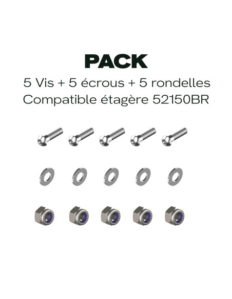 PACK FIXATION PAR VIS DE L'ETAGERE 51250BR
