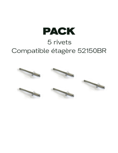 PACK FIXATION PAR RIVET DE L'ETAGERE 51250BR