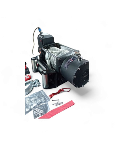 TREUIL ELECTRIQUE DE TRACTION 12V A CABLE CAPACITE 20000 LBS - 8,5 T