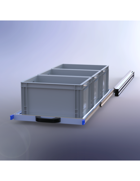 PLATEAU COULISSANT SIMPLE ALUMINIUM 550 X 1000 X 74 MM