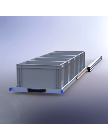 PLATEAU COULISSANT SIMPLE ALUMINIUM 550 X 1600 X 74 MM