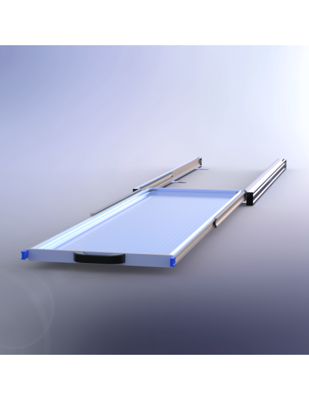 PLATEAU COULISSANT SIMPLE ALUMINIUM 550 X 1600 X 74 MM