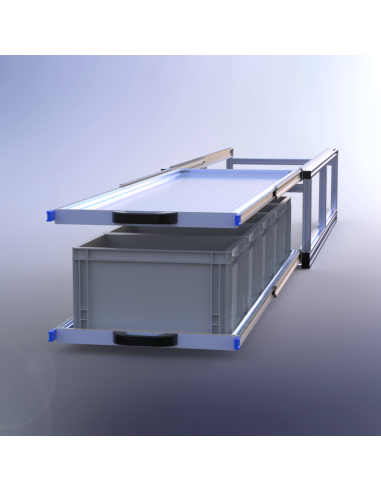 PLATEAU COULISSANT DOUBLE 550 X 1600 X 370 MM