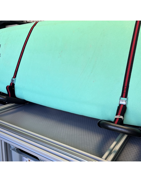 KIT FIXATION SURF/PLANCHE/KAYAK SUR PLATEAU COULISSANT ALUMINIUM